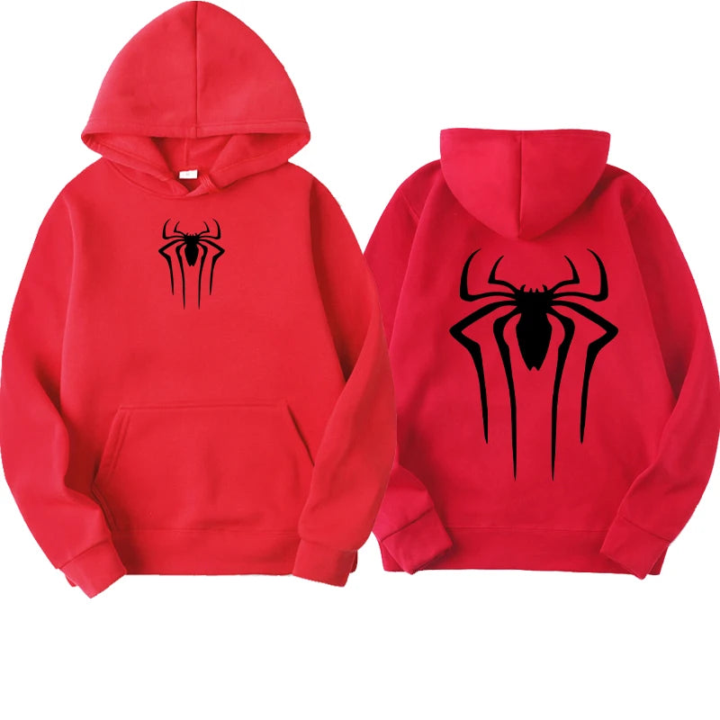 Fashion Printed Spider Hoodie for Men Casual Hoodie Pullover Sweatshirt for Men Top Spider Hoodie Sweatshirt