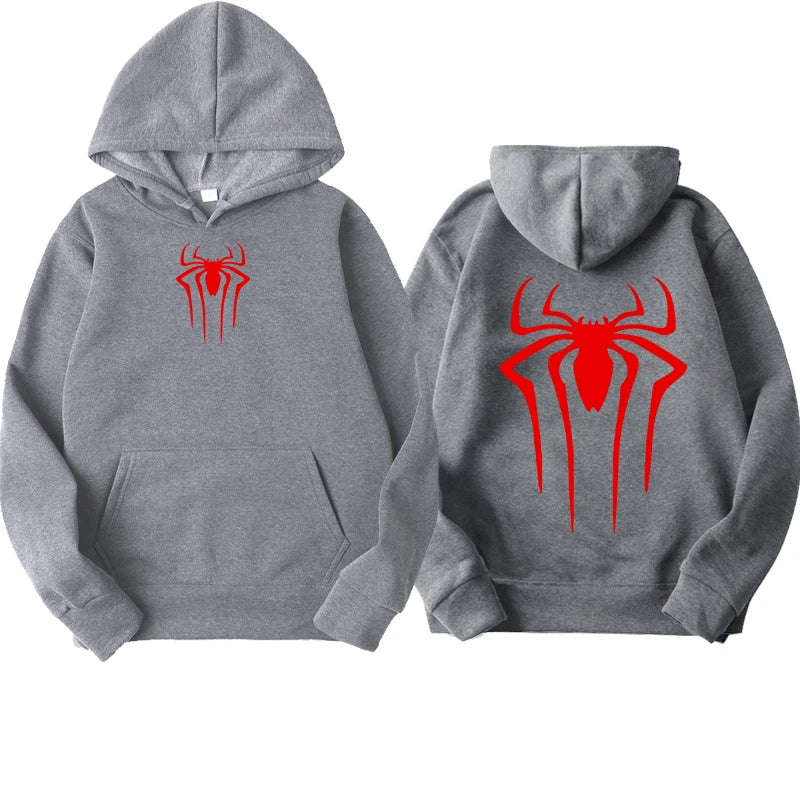 Fashion Printed Spider Hoodie for Men Casual Hoodie Pullover Sweatshirt for Men Top Spider Hoodie Sweatshirt