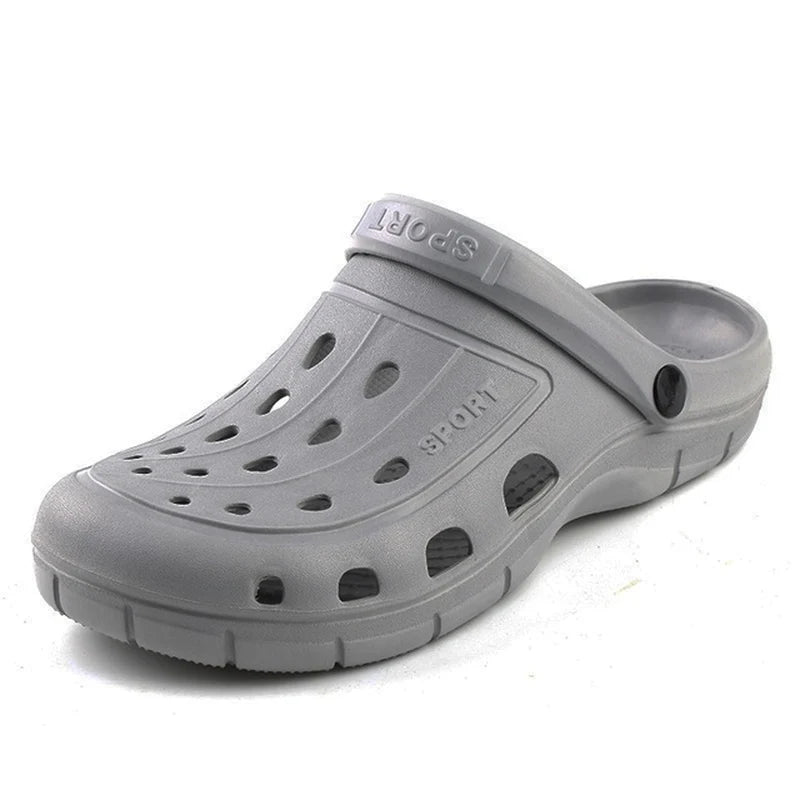 2021 Summer Men'S Clogs Quick Dry Casual Home Slippers Male Garden Shoes Cheap Beach Sandals Mules Antiskid Bathroom Slipper