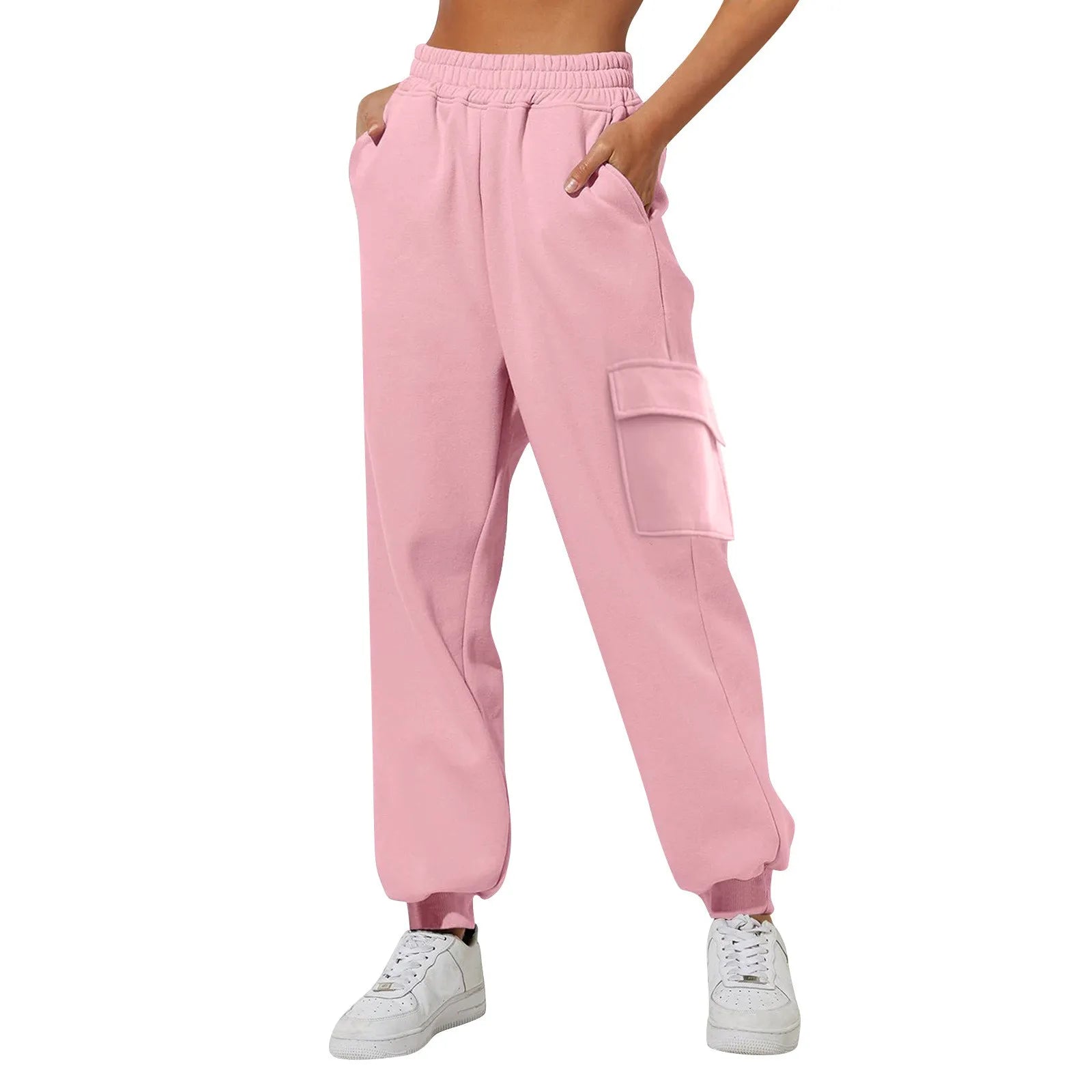 Women’S Fleece Lined Sweatpants Wide Straight Leg Pants Bottom Winter Warm Pants Daily Casual Jogger Sweatpants Sports Trousers