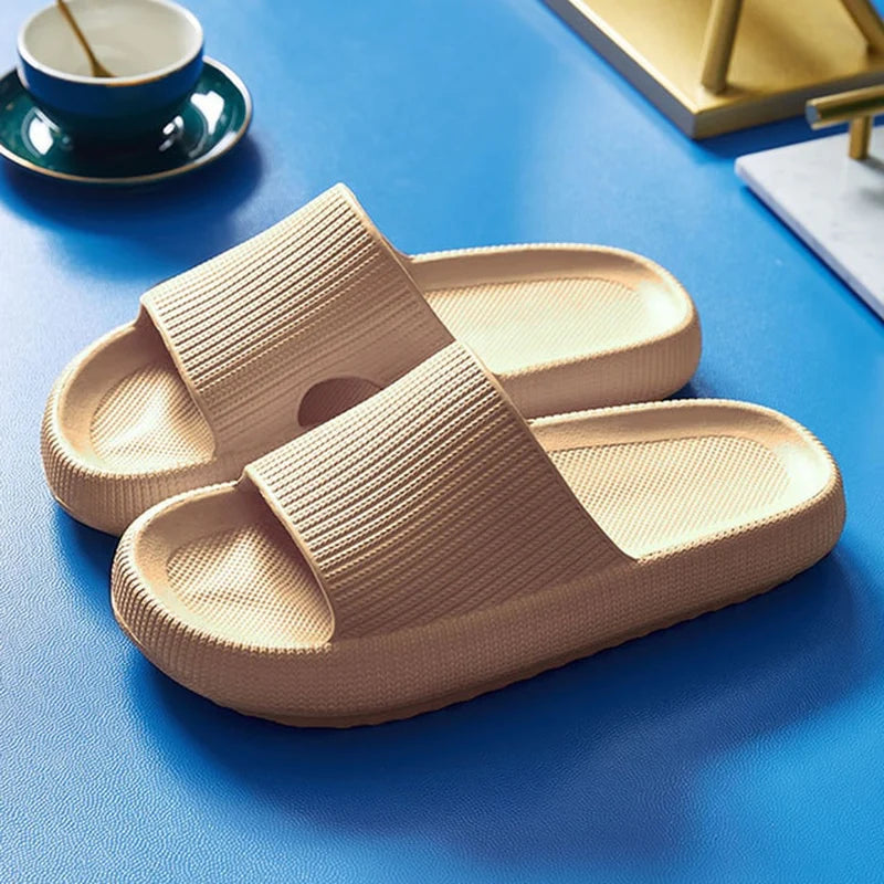 Thick Platform Bathroom Home Slippers Women Fashion Soft Sole EVA Indoor Slides Woman Sandals 2022 Summer Non-Slip Flip Flops