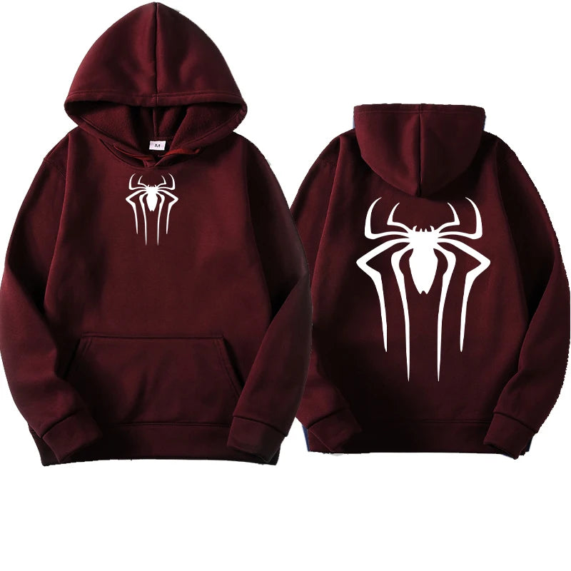 Fashion Printed Spider Hoodie for Men Casual Hoodie Pullover Sweatshirt for Men Top Spider Hoodie Sweatshirt