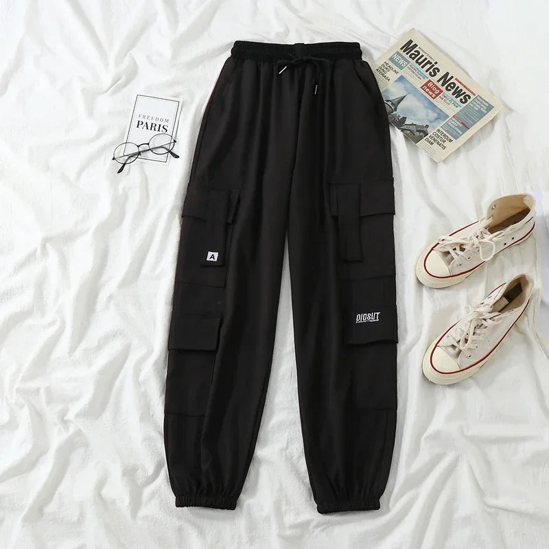 Summer Casual 3 Piece Sets Women Short Sleeve Crop Tops+Cargo Pants Suit 2025 New Korean Style Loose Fashion Woman'S Clothing