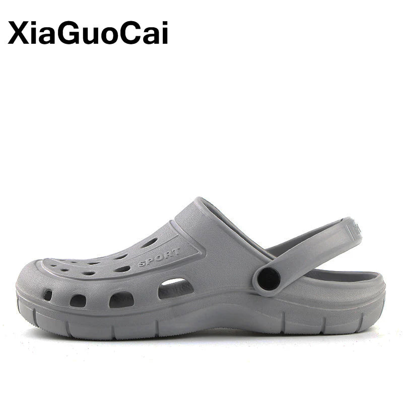 2021 Summer Men'S Clogs Quick Dry Casual Home Slippers Male Garden Shoes Cheap Beach Sandals Mules Antiskid Bathroom Slipper