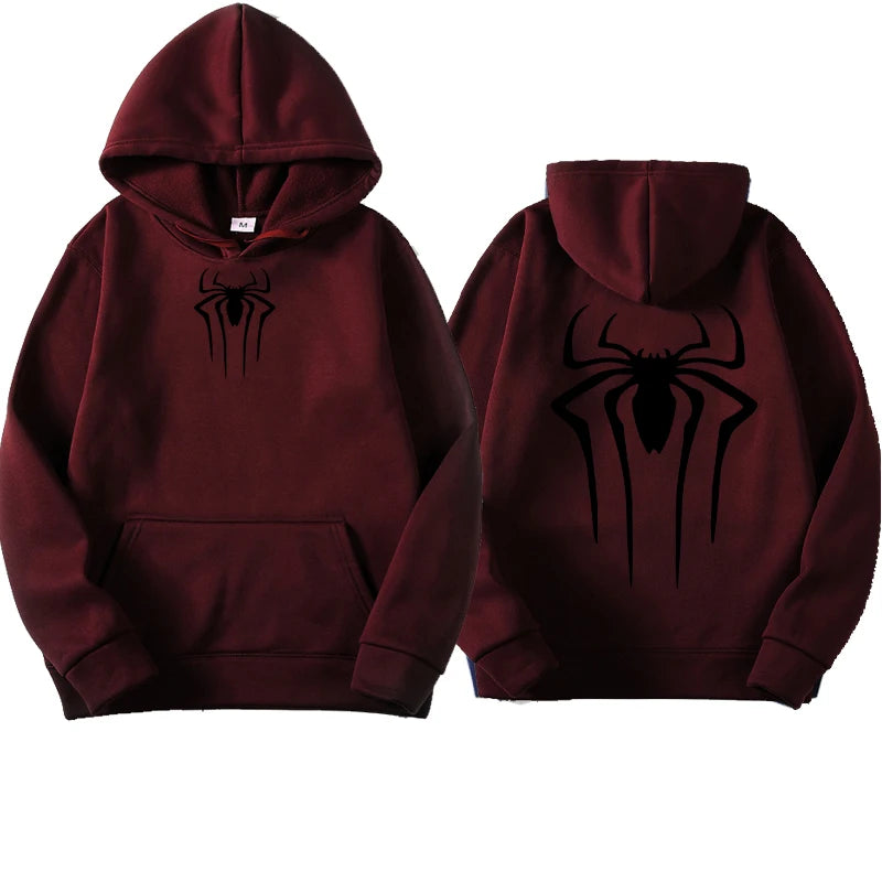Fashion Printed Spider Hoodie for Men Casual Hoodie Pullover Sweatshirt for Men Top Spider Hoodie Sweatshirt