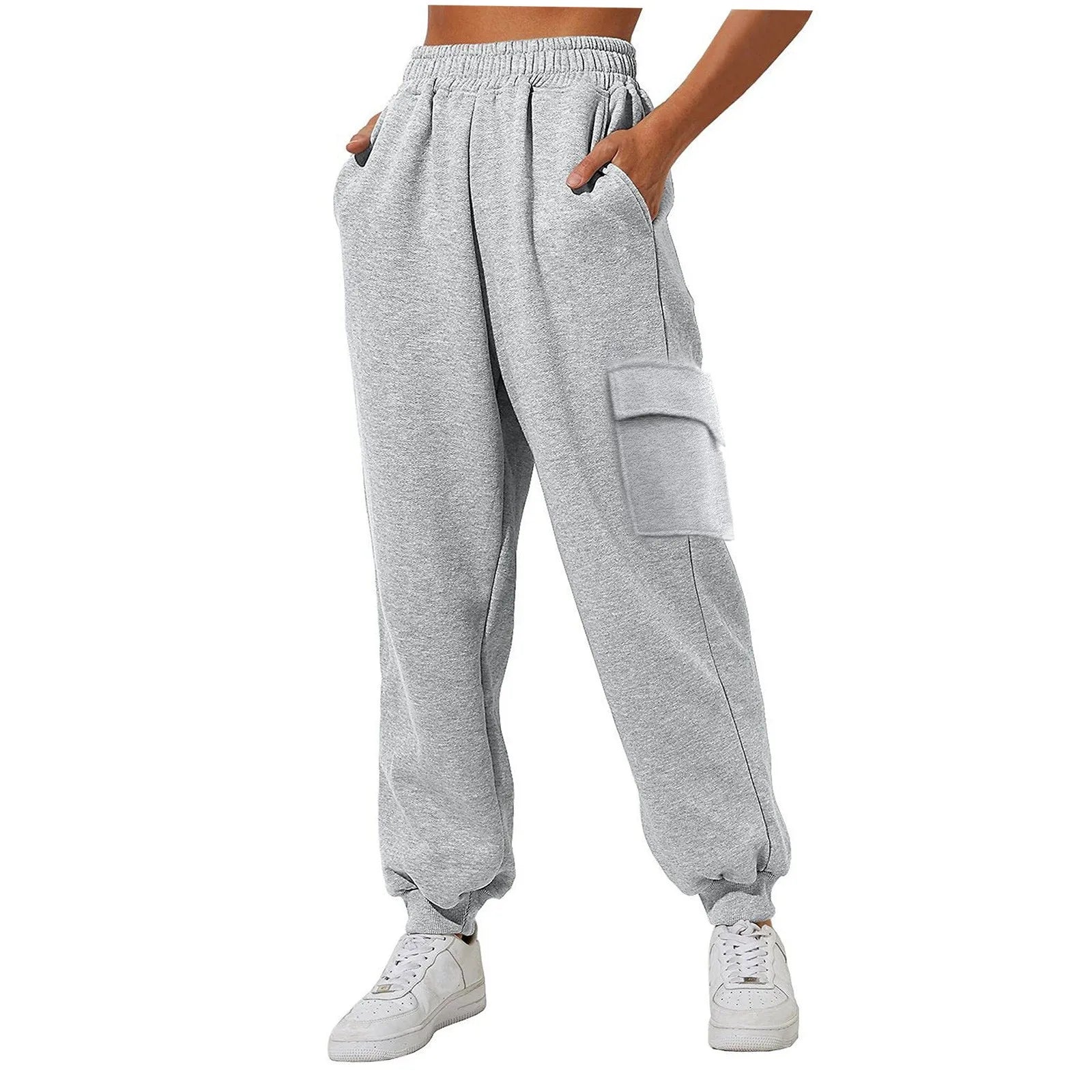 Women’S Fleece Lined Sweatpants Wide Straight Leg Pants Bottom Winter Warm Pants Daily Casual Jogger Sweatpants Sports Trousers