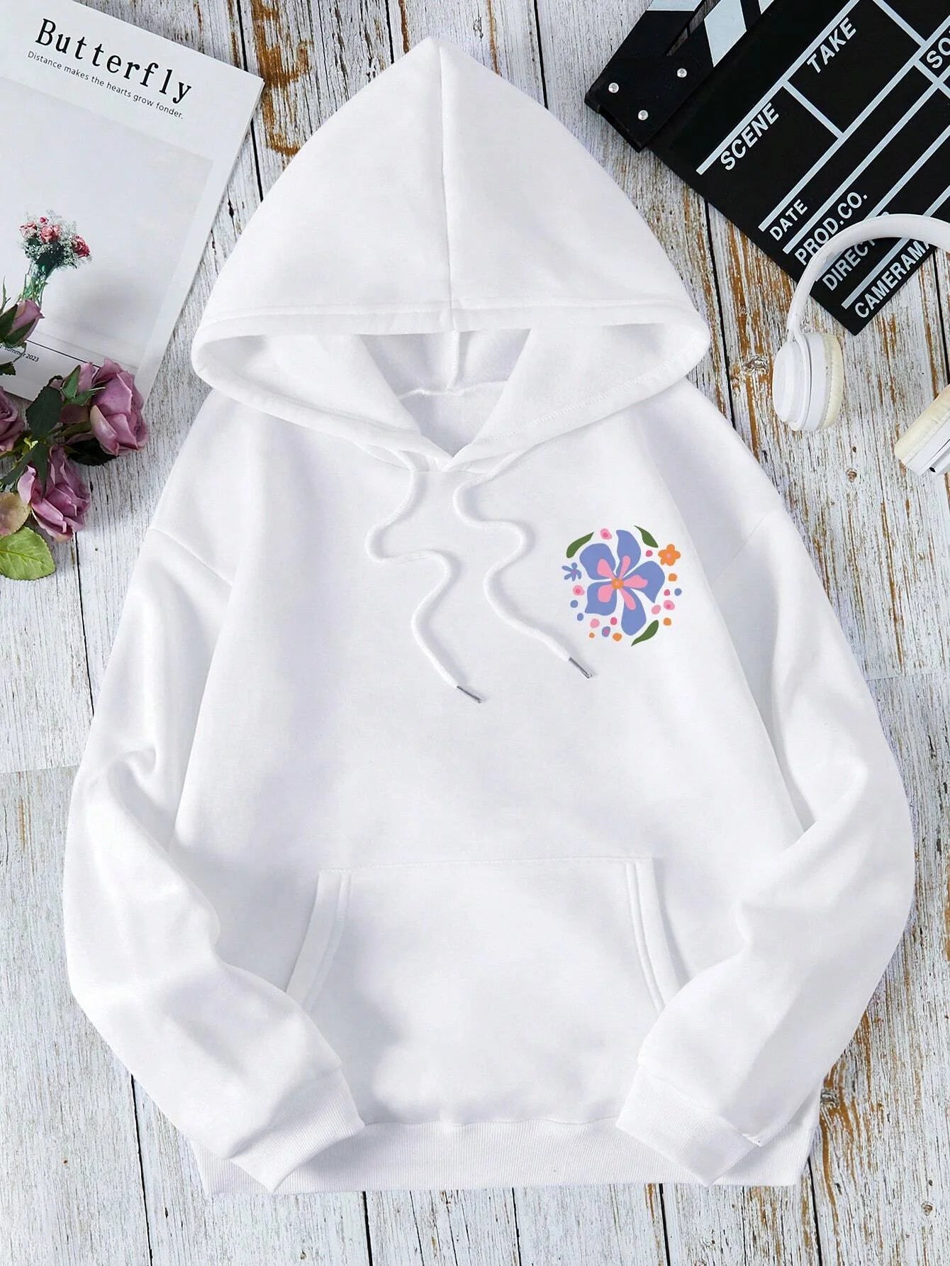 Ocean Coconut Tree Printed Women'S Hoodie Fashion Design Loose Casual Versatile Women'S Clothing Autumn/Winter Fleece Hoodie