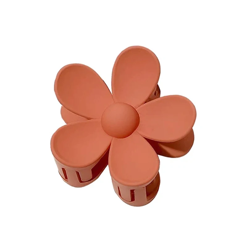 Flower Hair Claw Clip - Solid Color Shark Clip