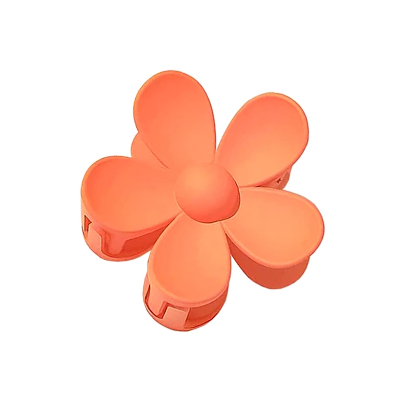 Flower Hair Claw Clip - Solid Color Shark Clip