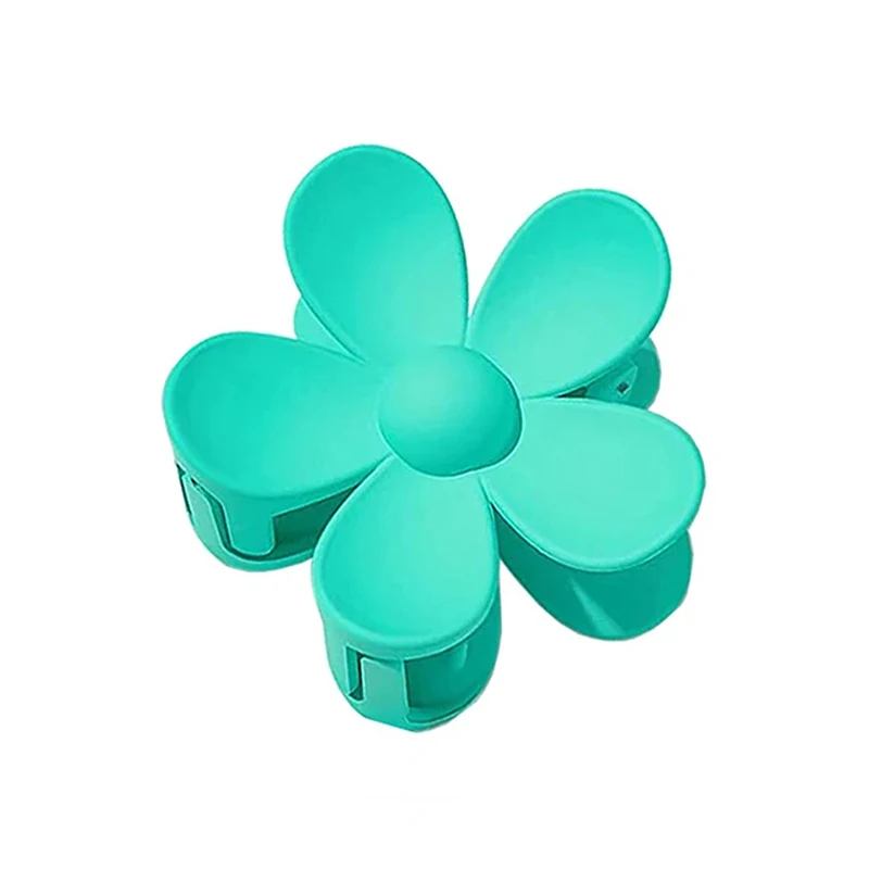 Flower Hair Claw Clip - Solid Color Shark Clip