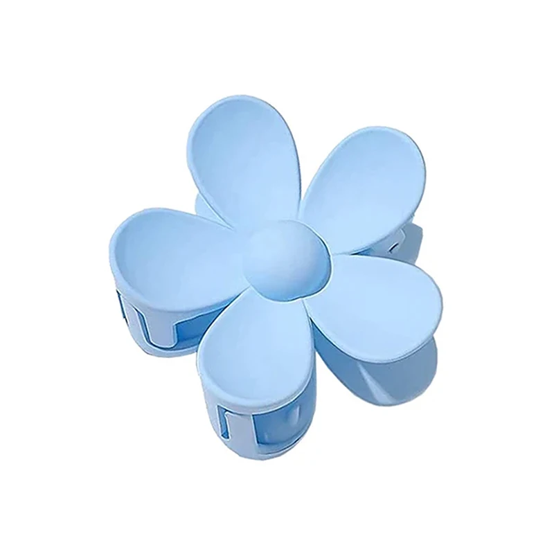 Flower Hair Claw Clip - Solid Color Shark Clip