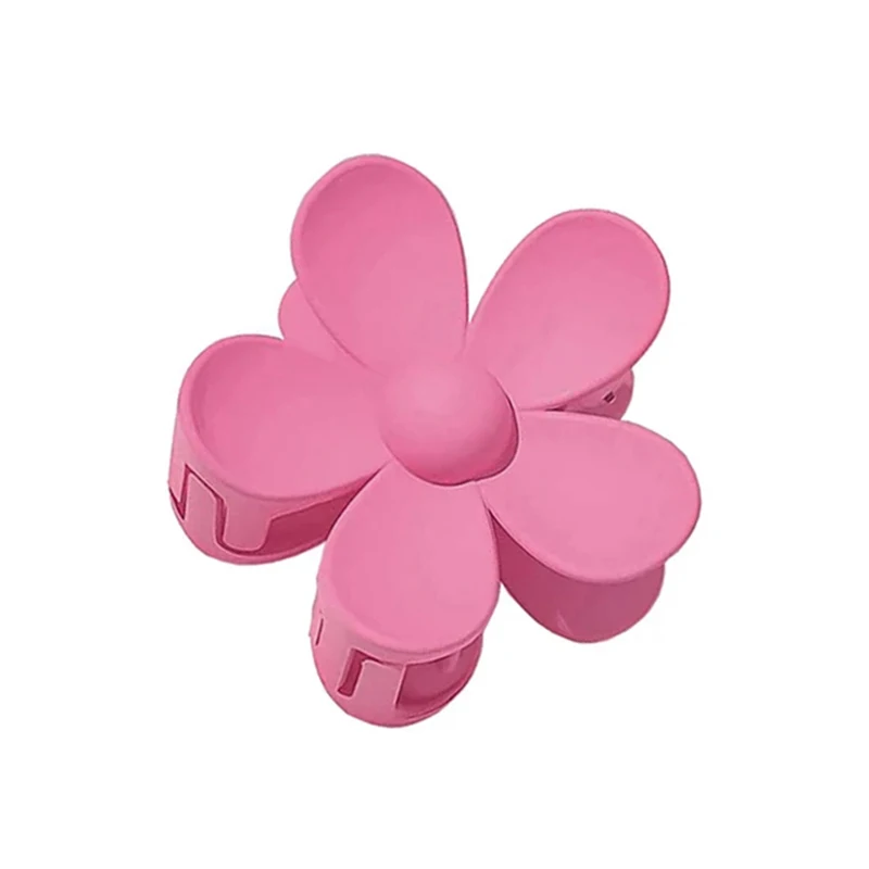 Flower Hair Claw Clip - Solid Color Shark Clip