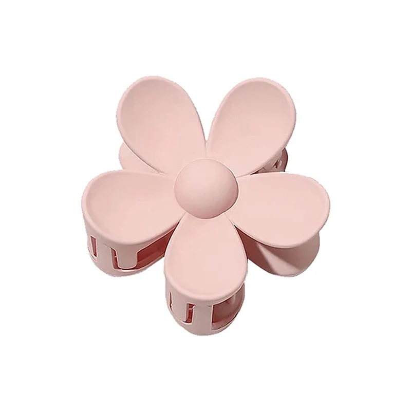 Flower Hair Claw Clip - Solid Color Shark Clip