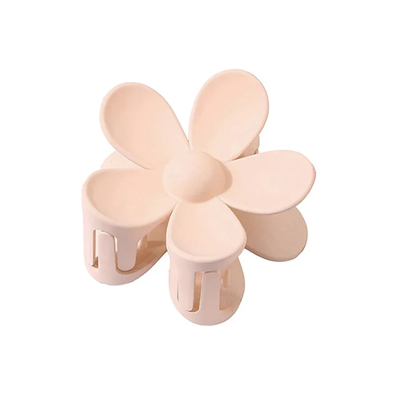 Flower Hair Claw Clip - Solid Color Shark Clip