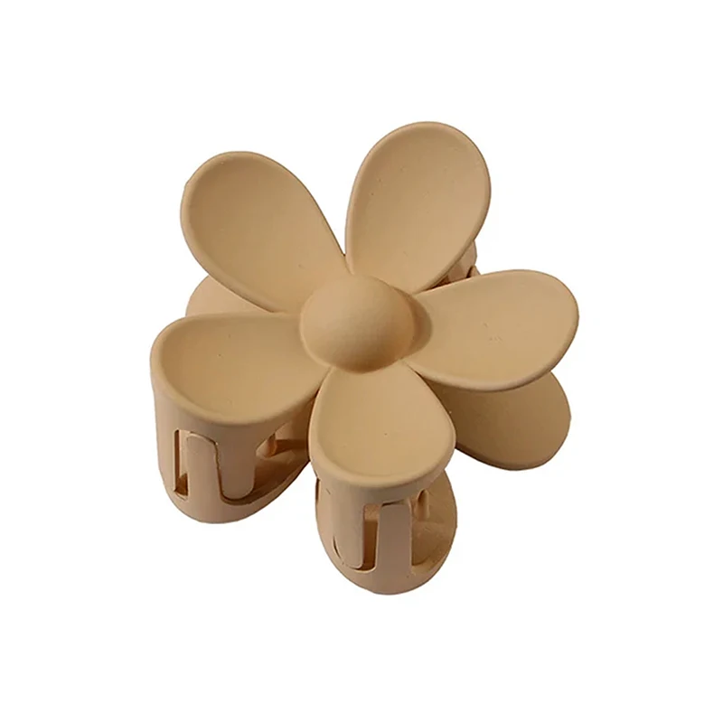 Flower Hair Claw Clip - Solid Color Shark Clip