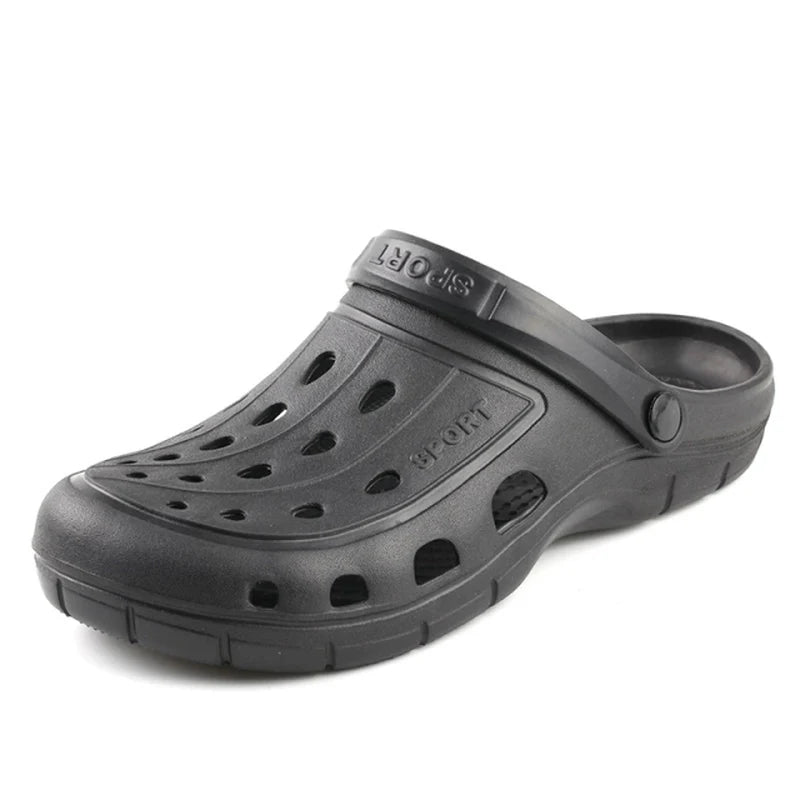 2021 Summer Men'S Clogs Quick Dry Casual Home Slippers Male Garden Shoes Cheap Beach Sandals Mules Antiskid Bathroom Slipper