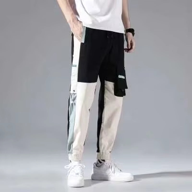 Loose Fit Multi Pocket Joggers for Spring Summer, Men'S Street Style Waist Drawstring Casual Pants Cargo Pants for Fitness Outdo