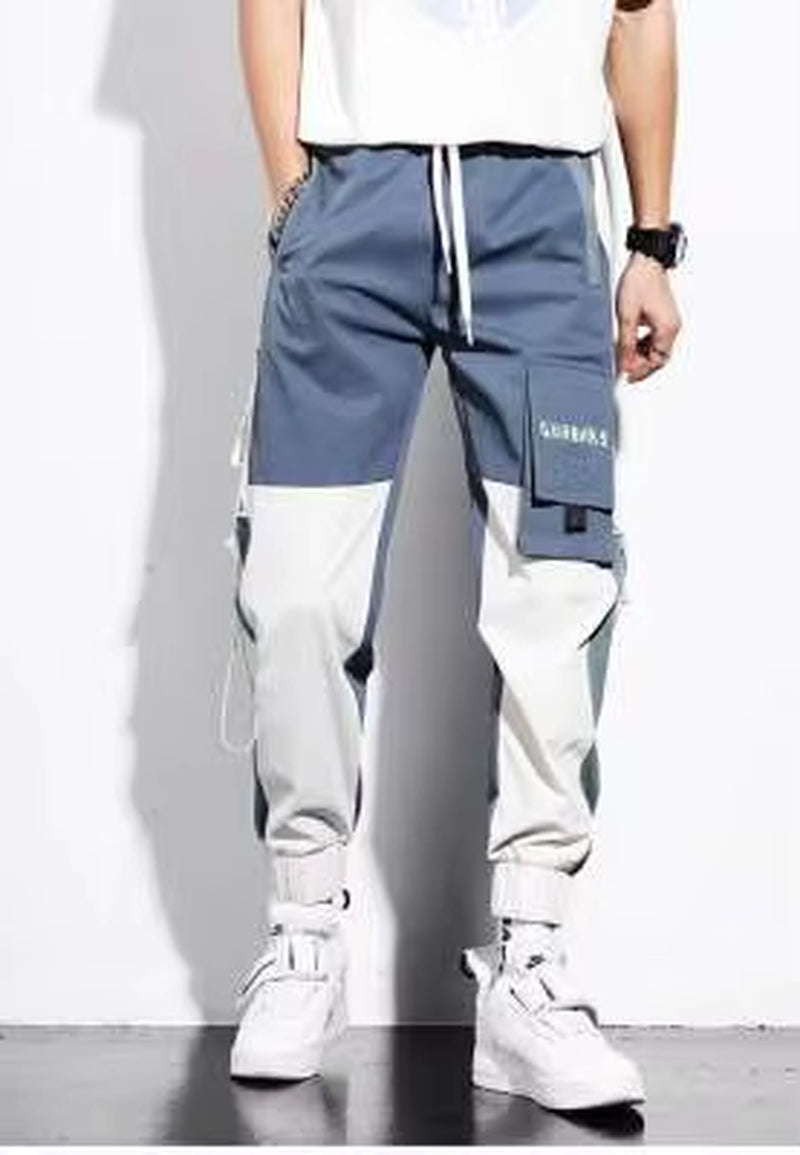 Loose Fit Multi Pocket Joggers for Spring Summer, Men'S Street Style Waist Drawstring Casual Pants Cargo Pants for Fitness Outdo