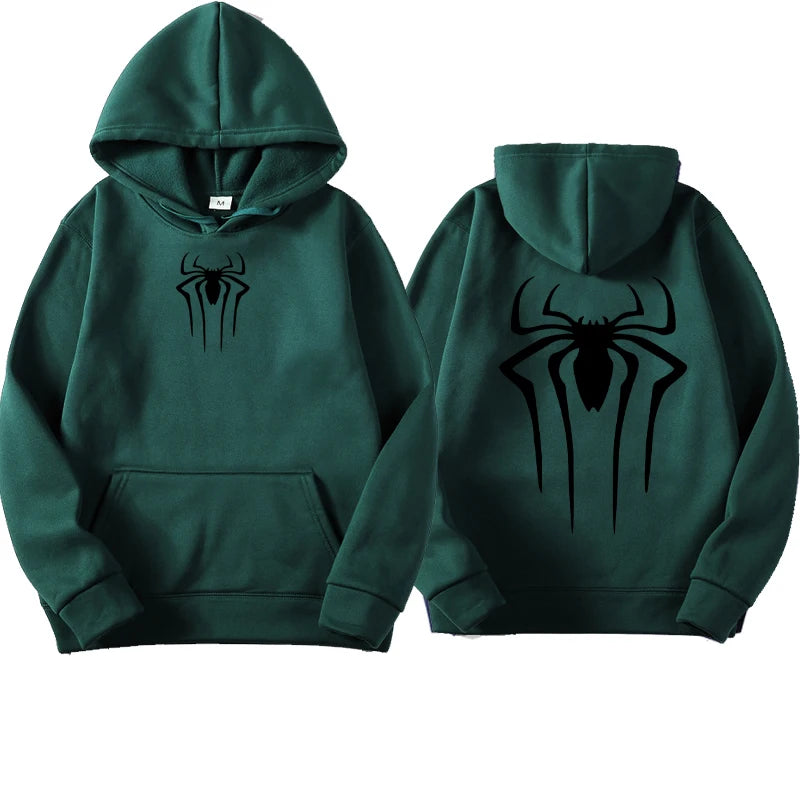 Fashion Printed Spider Hoodie for Men Casual Hoodie Pullover Sweatshirt for Men Top Spider Hoodie Sweatshirt