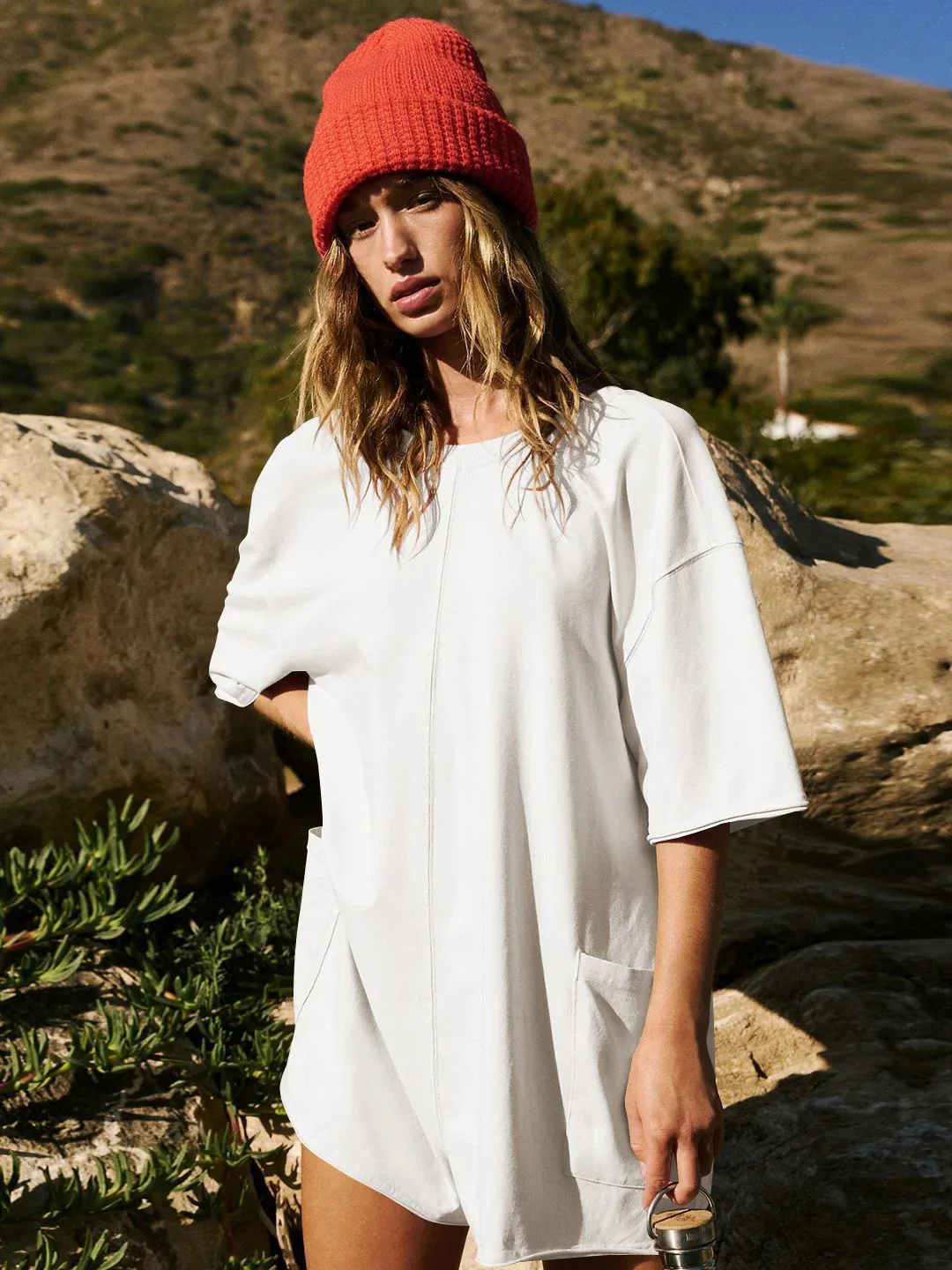 Rompers for Women Casual Short Sleeve Oversized with Deep Pockets