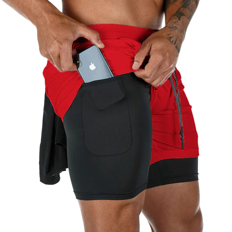 Running Shorts 2 in 1 Quick Dry Workout shorts