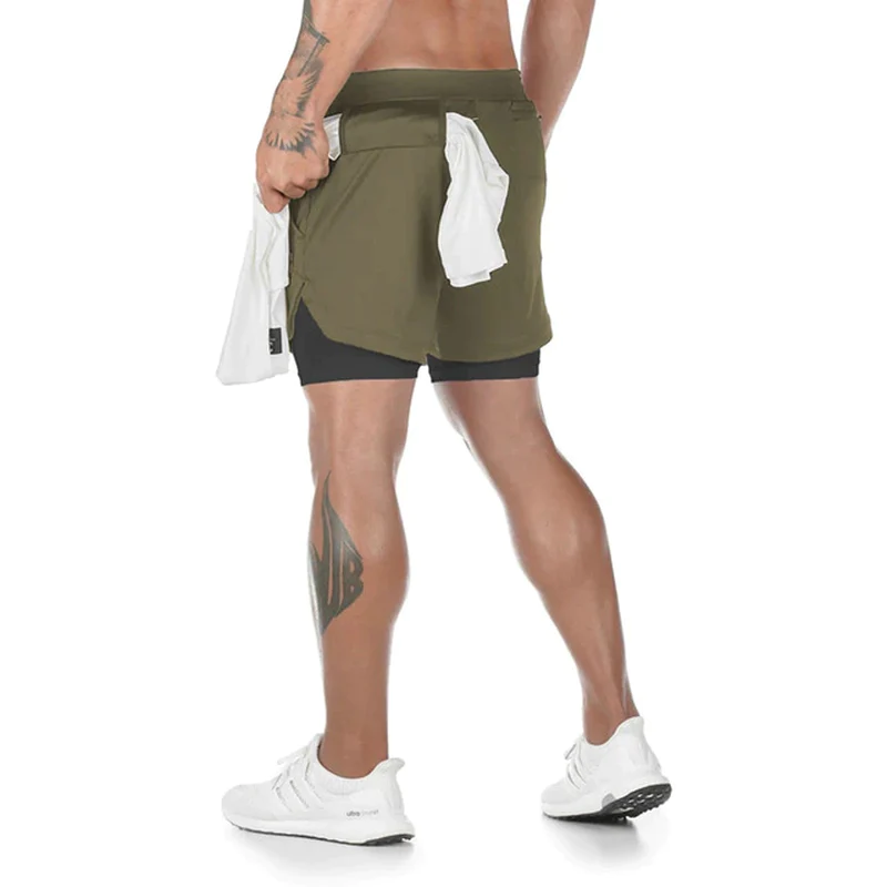 Running Shorts 2 in 1 Quick Dry Workout shorts