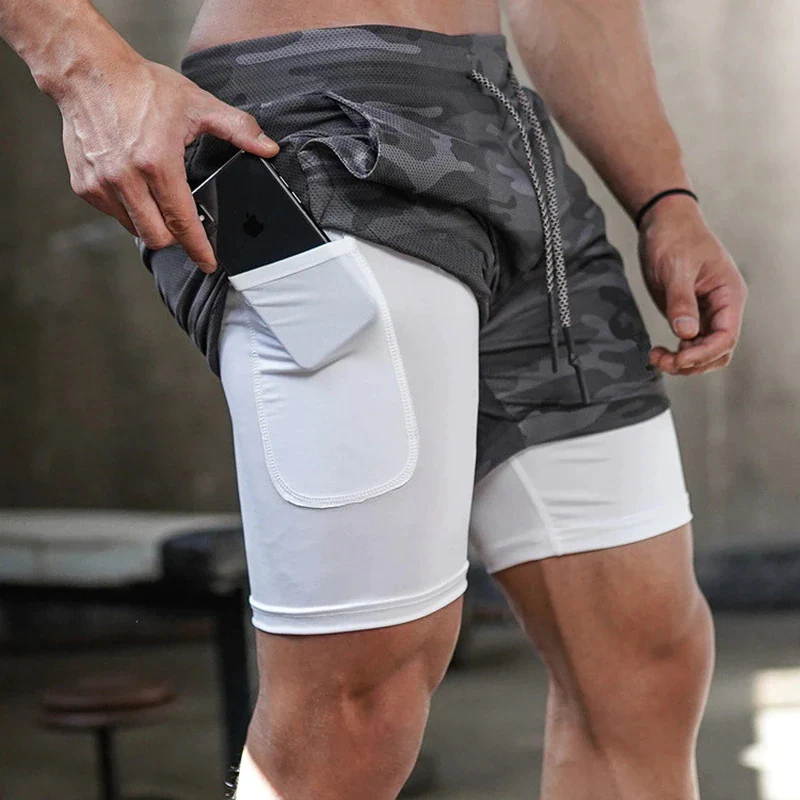 Running Shorts 2 in 1 Quick Dry Workout shorts
