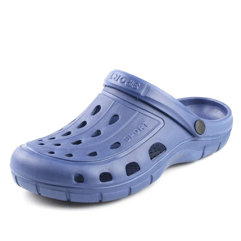 2021 Summer Men'S Clogs Quick Dry Casual Home Slippers Male Garden Shoes Cheap Beach Sandals Mules Antiskid Bathroom Slipper