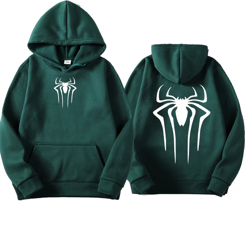 Fashion Printed Spider Hoodie for Men Casual Hoodie Pullover Sweatshirt for Men Top Spider Hoodie Sweatshirt