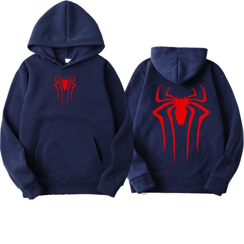 Fashion Printed Spider Hoodie for Men Casual Hoodie Pullover Sweatshirt for Men Top Spider Hoodie Sweatshirt