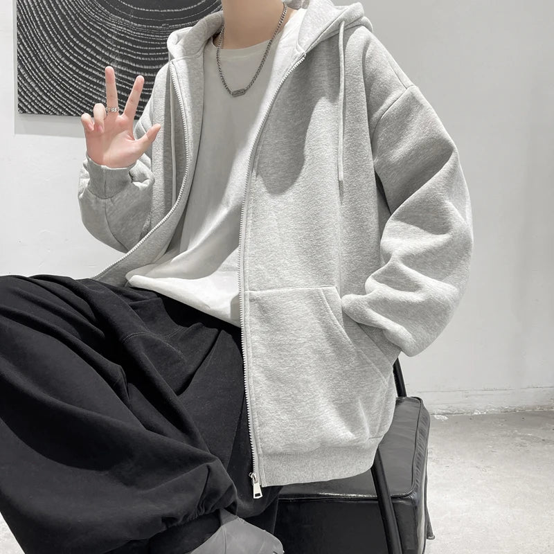 Spring Men'S Jackets Hooded Coats Casual Zipper Sweatshirts Male Tracksuit Fashion Jacket Mens Clothing Outerwear Casual Hoodies