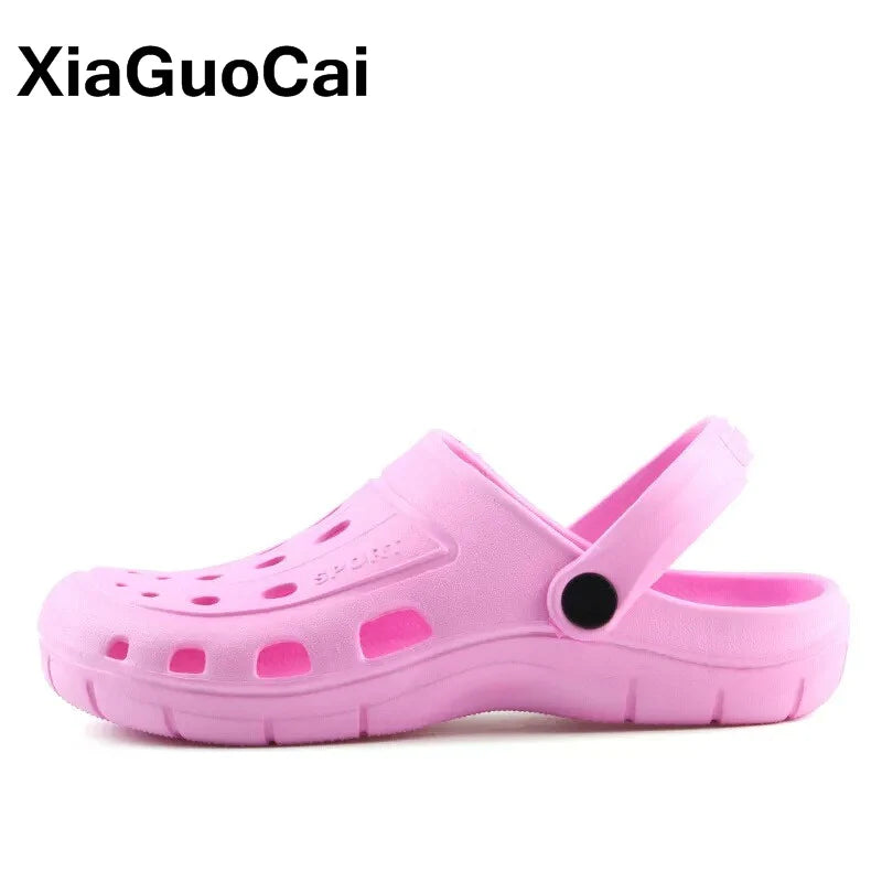 2021 Summer Women Clogs Breathable Casual Home Slippers Female Garden Shoes Cheap Beach Sandals Mules Antiskid Bathroom Slipper