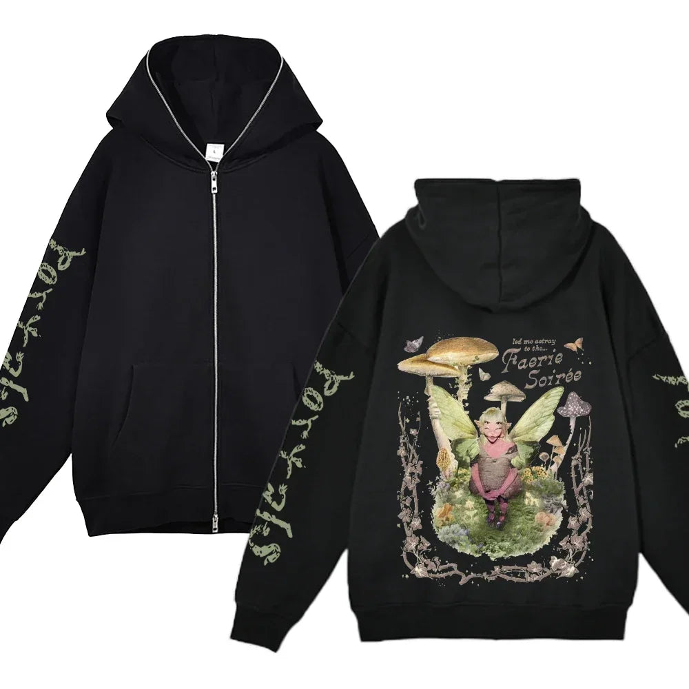 Melanie Martinez Hoodies Rapper Streetwear Jackets Casual Loose Zipper Sweatshirts Long Sleeve Full Zipup Hoodie Y2K Women Hoody