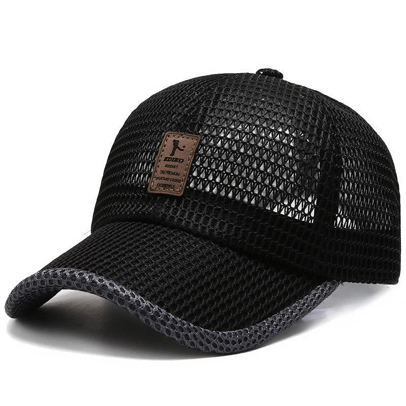 Summer Men Outdoor Sun Protection Sports Quick-Drying Breathable Wide Brim Baseball Cap
