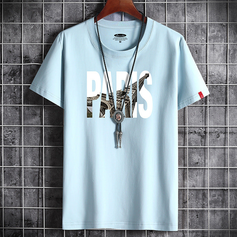 Men'S Summer Korean Style Trendy Loose Casual Short Sleeve