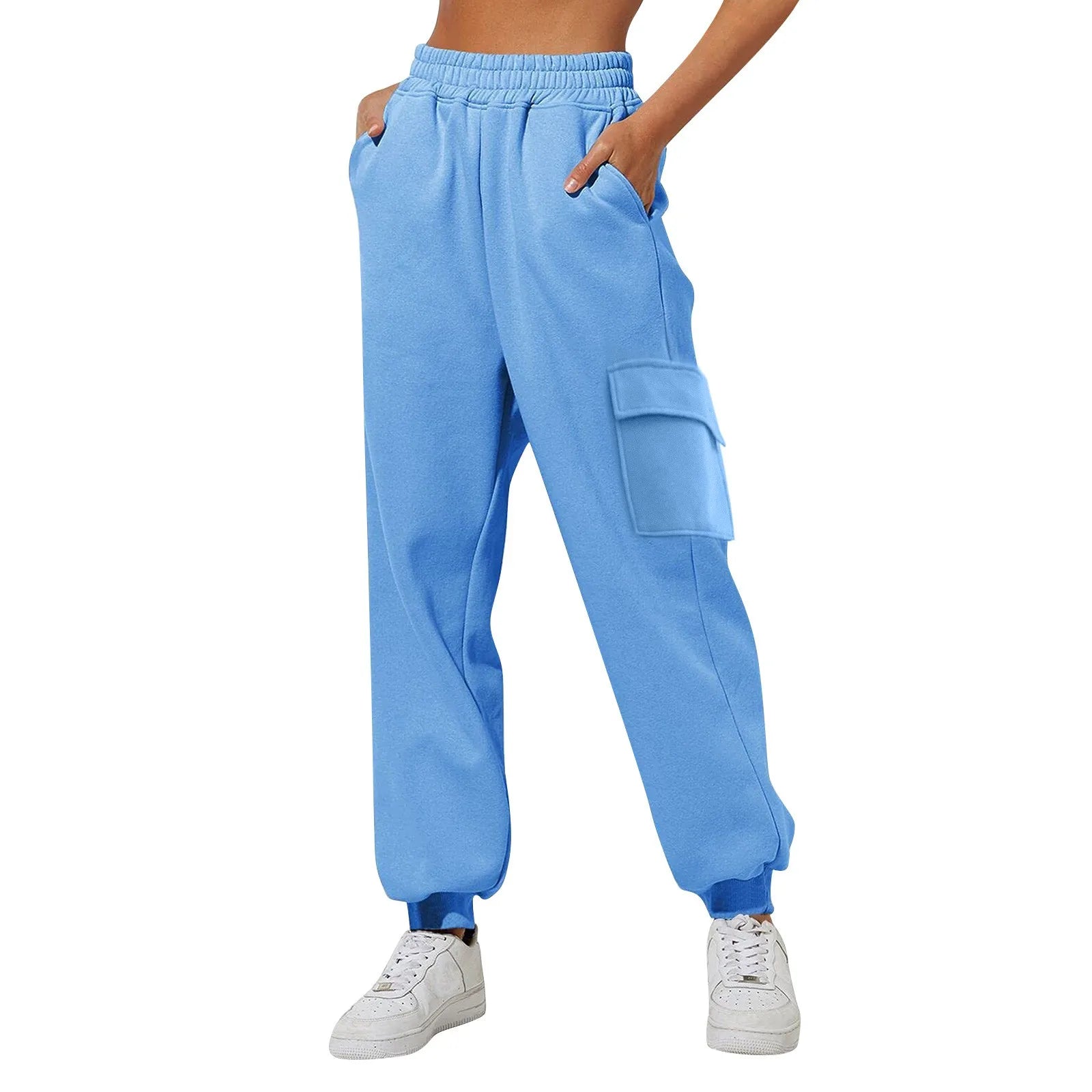 Women’S Fleece Lined Sweatpants Wide Straight Leg Pants Bottom Winter Warm Pants Daily Casual Jogger Sweatpants Sports Trousers